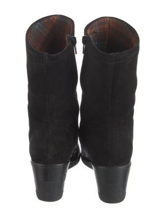 Aquatalia Suede Whipstitch Trim Sock Boots