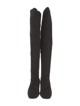 Aquatalia Suede Whipstitch Trim Boots