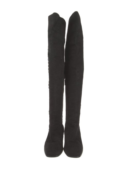 Aquatalia Suede Whipstitch Trim Boots