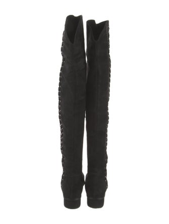 Aquatalia Suede Whipstitch Trim Boots