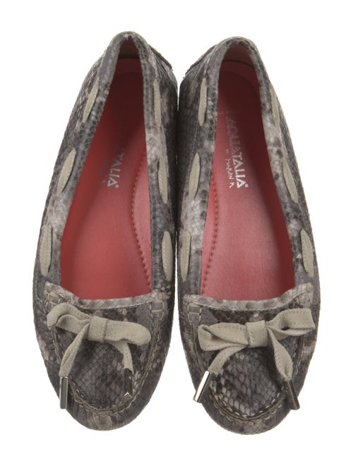 Aquatalia Leather Animal Print Flats