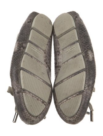 Aquatalia Leather Animal Print Flats