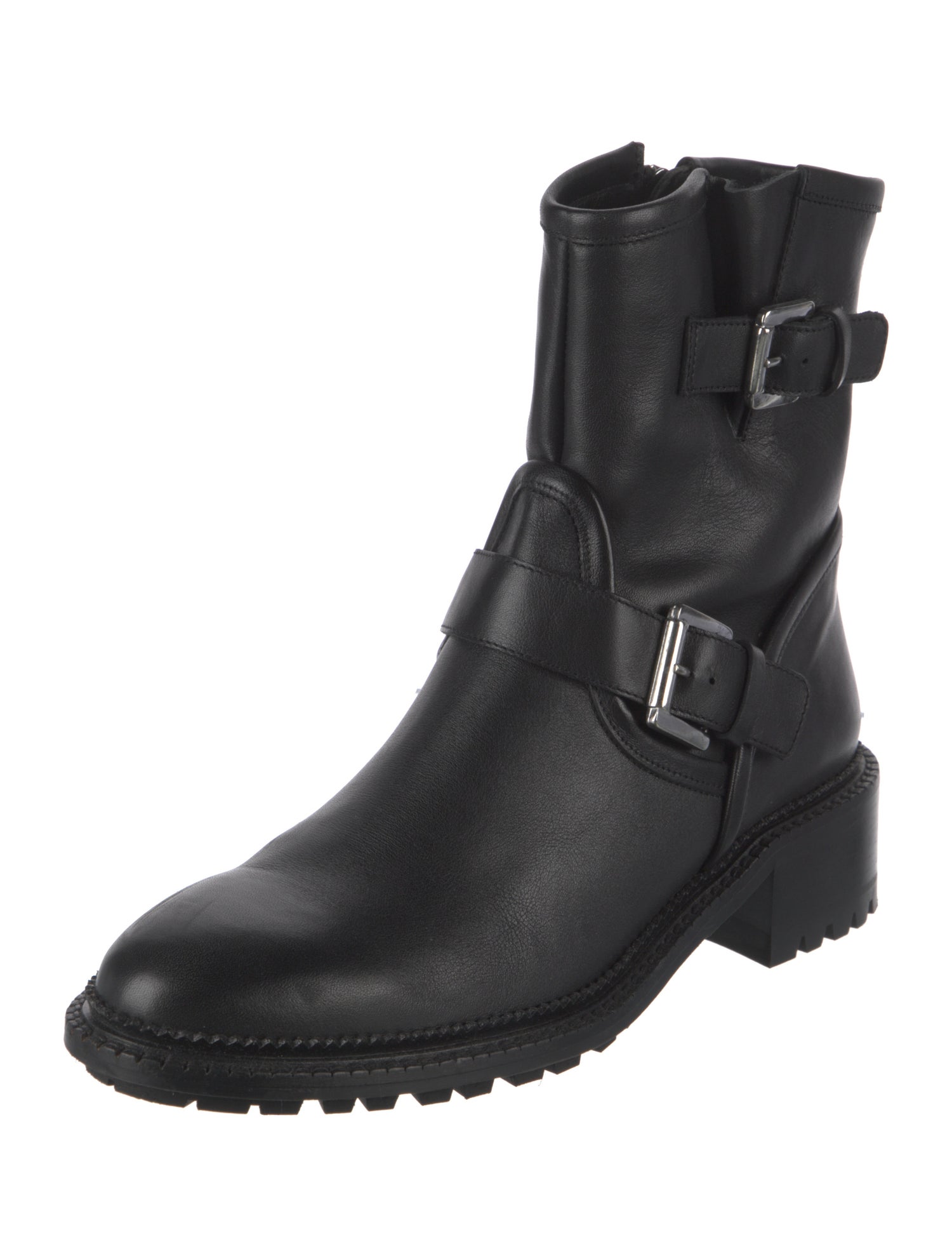 Aquatalia Leather Moto Boots