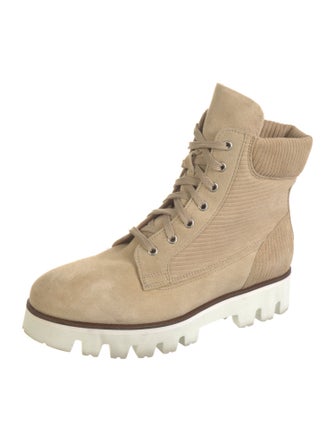 Aquatalia Suede Combat Boots