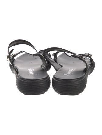 Aquatalia Leather Studded Accents Slides