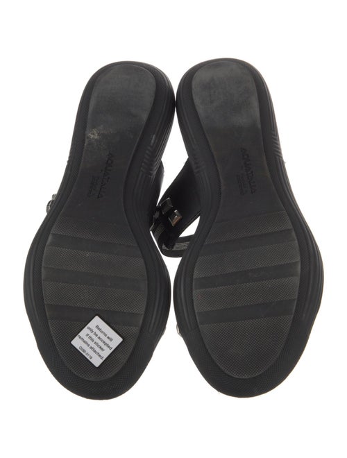 Aquatalia Leather Studded Accents Slides