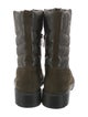 Aquatalia Suede Camouflage Print Moto Boots
