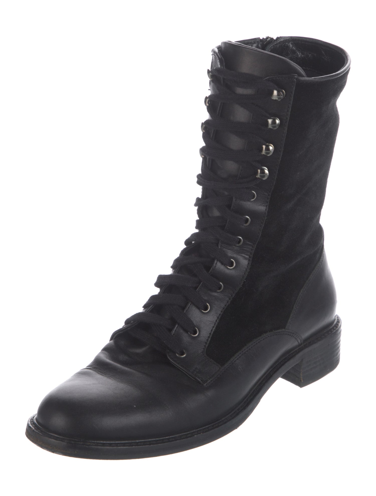 Aquatalia Leather Combat Boots