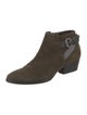 Aquatalia Suede Leather Trim Embellishment Boots