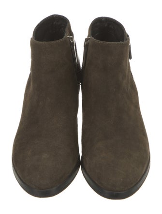 Aquatalia Suede Leather Trim Embellishment Boots