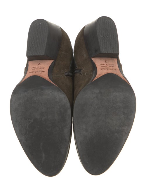 Aquatalia Suede Leather Trim Embellishment Boots