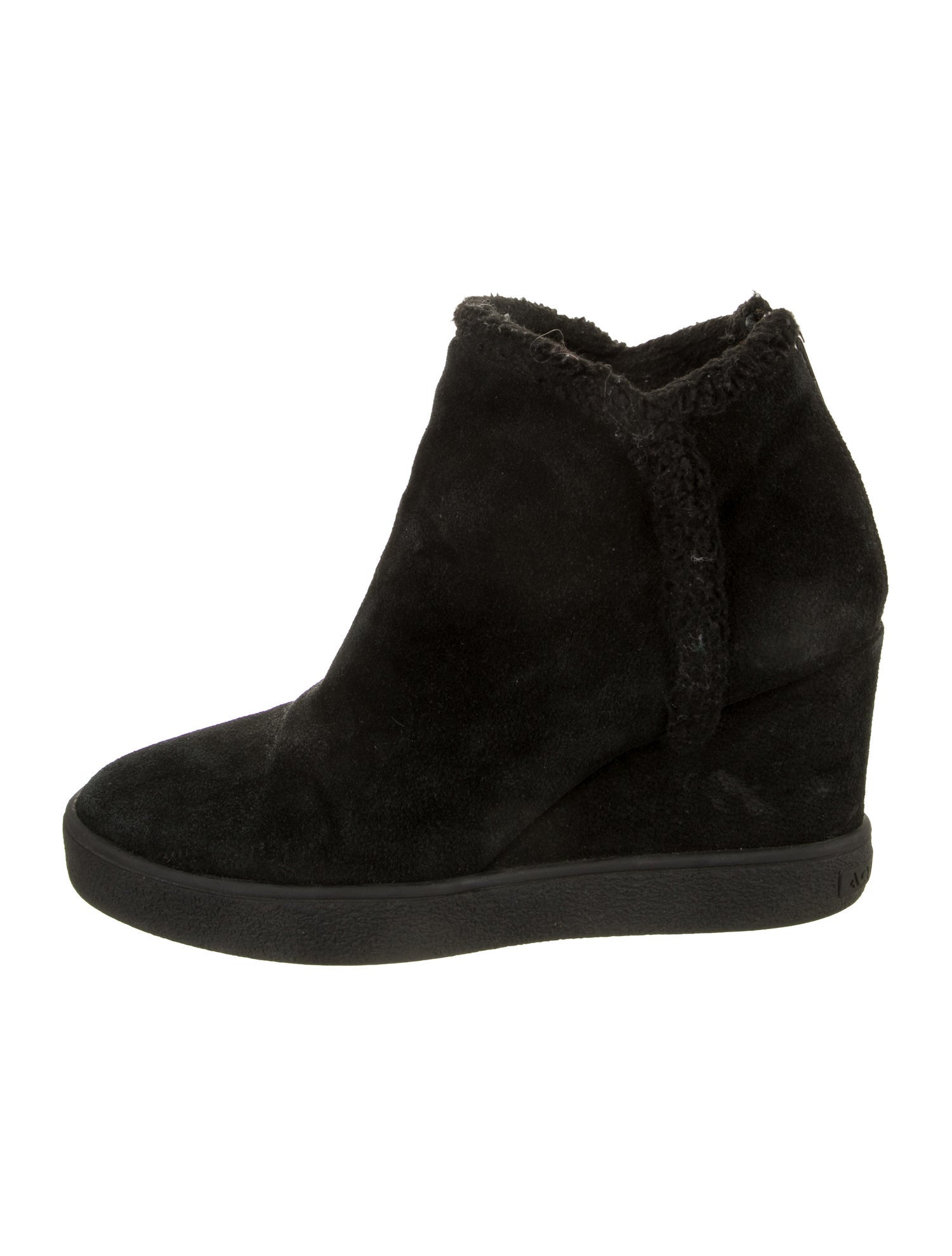 Aquatalia Suede Fur Trim Boots