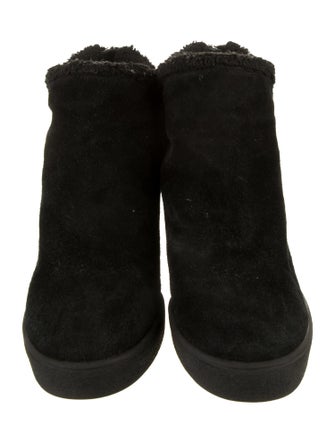 Aquatalia Suede Fur Trim Boots