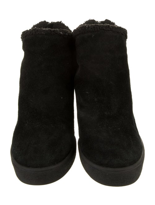 Aquatalia Suede Fur Trim Boots