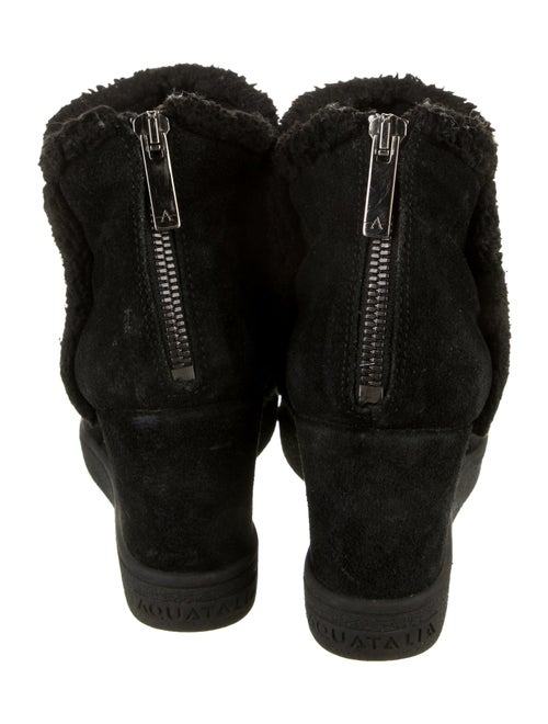 Aquatalia Suede Fur Trim Boots