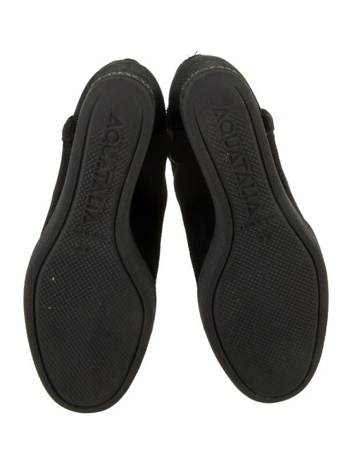 Aquatalia Suede Fur Trim Boots