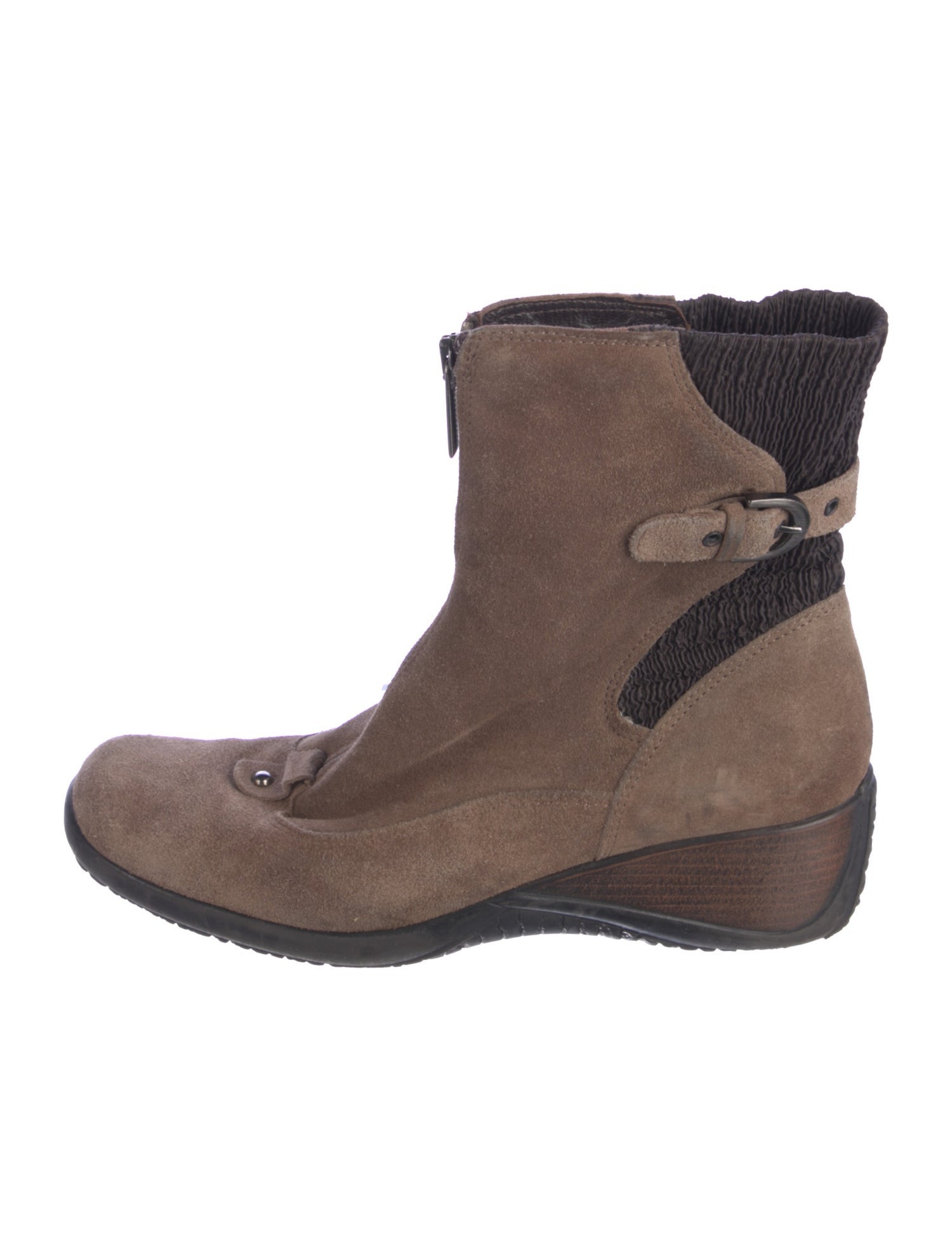 Aquatalia Suede Colorblock Pattern Boots
