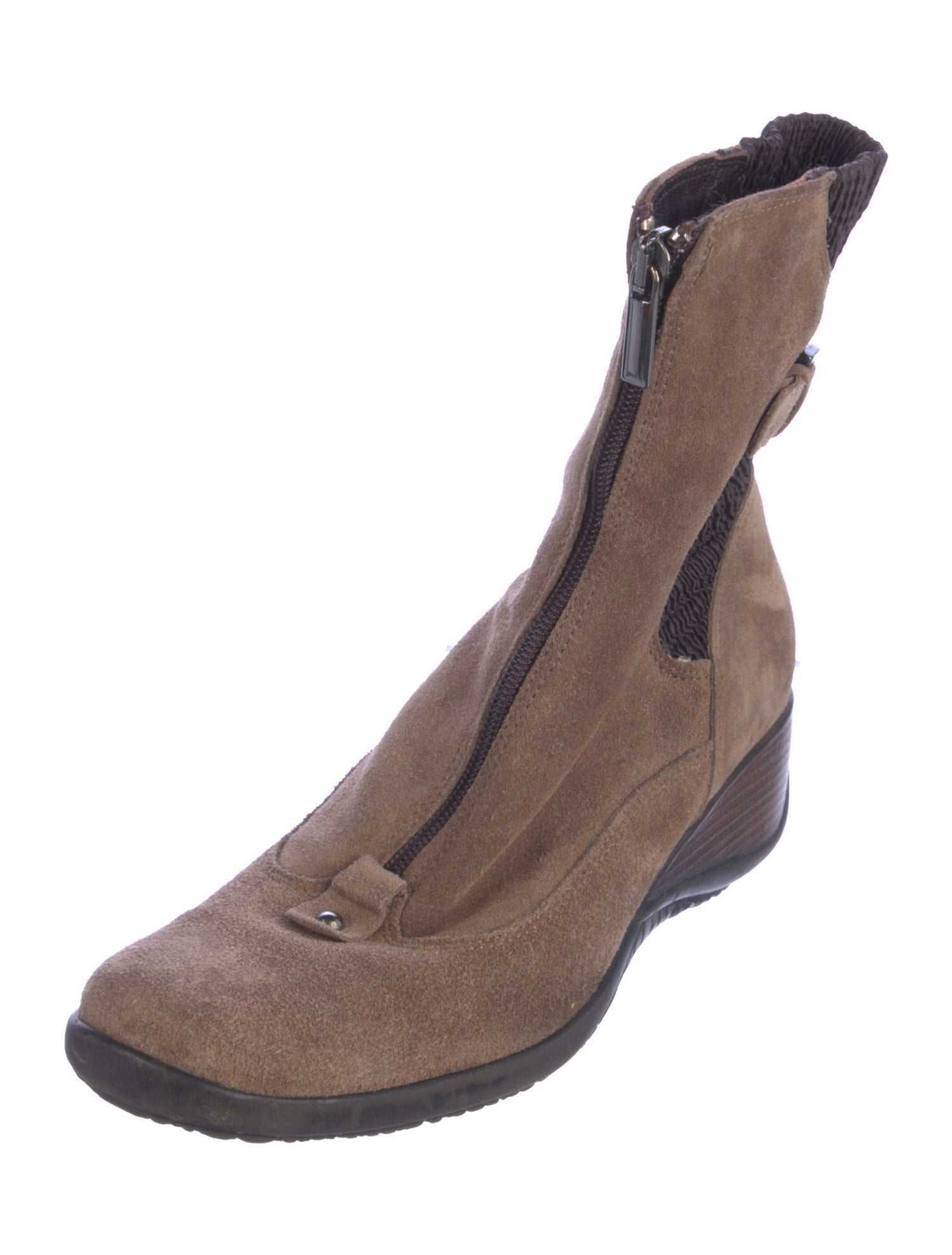 Aquatalia Suede Colorblock Pattern Boots