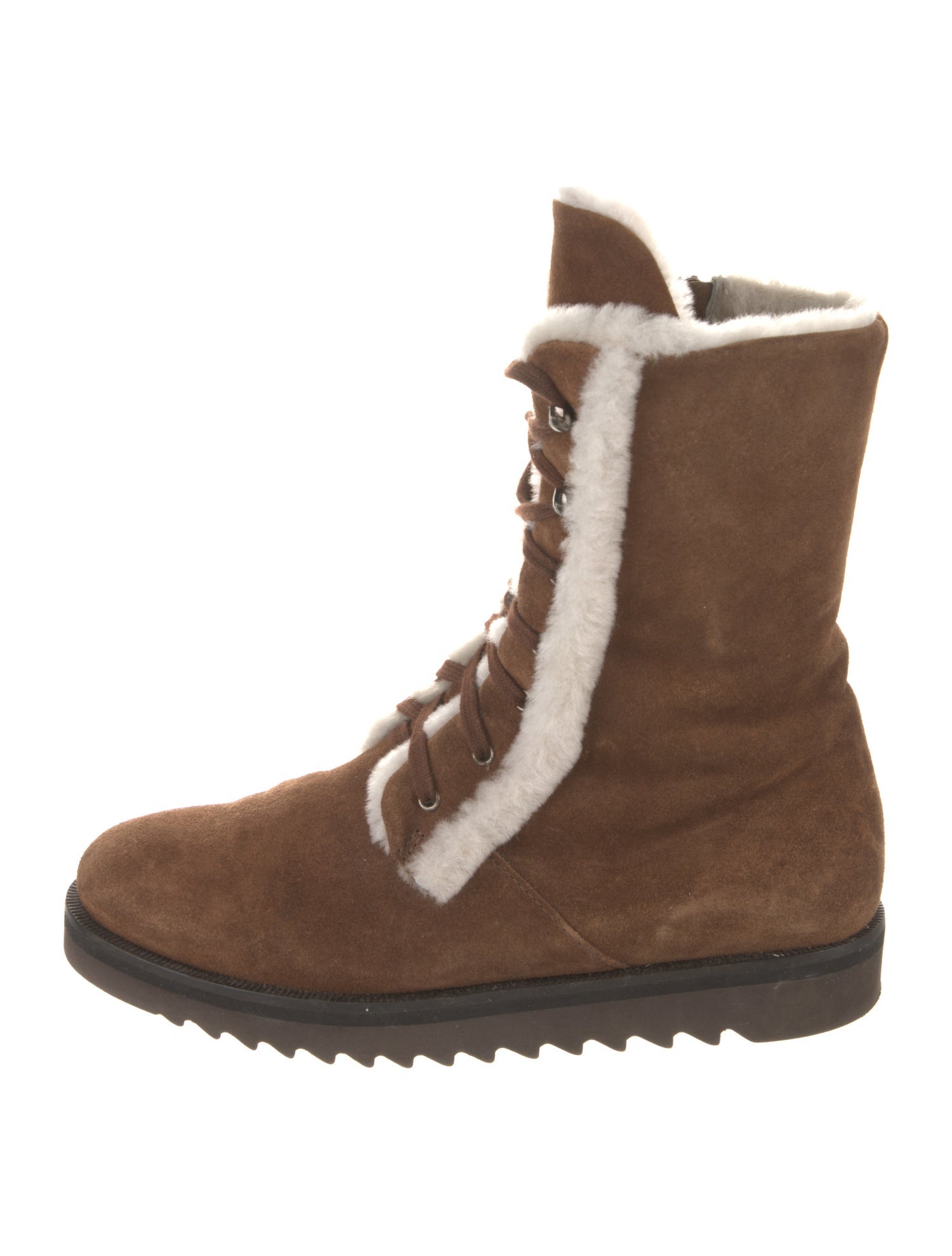 Aquatalia Suede Fur Trim Snow Boots