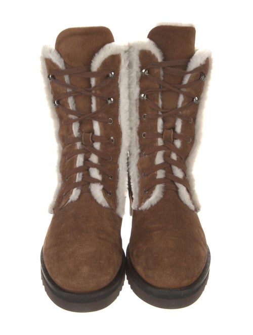 Aquatalia Suede Fur Trim Snow Boots