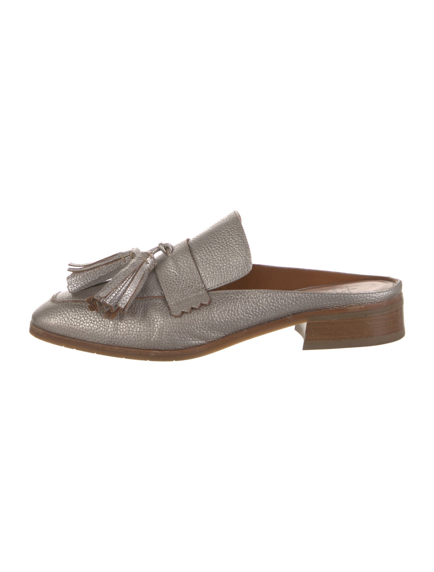 Aquatalia Leather Tassel Accents Mules