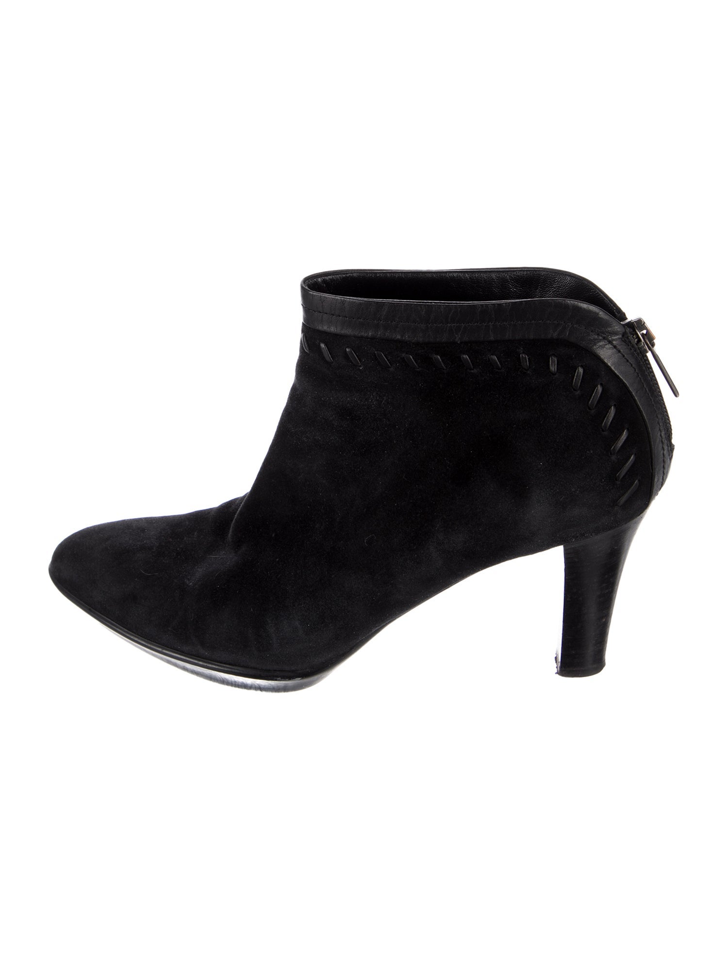 Aquatalia Suede Whipstitch Trim Boots