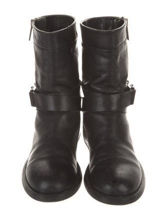 Aquatalia Leather Moto Boots