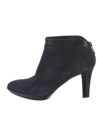 Aquatalia Suede Whipstitch Trim Boots