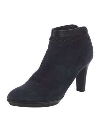 Aquatalia Suede Whipstitch Trim Boots