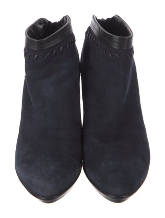 Aquatalia Suede Whipstitch Trim Boots