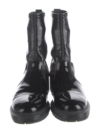 Aquatalia Patent Leather Combat Boots