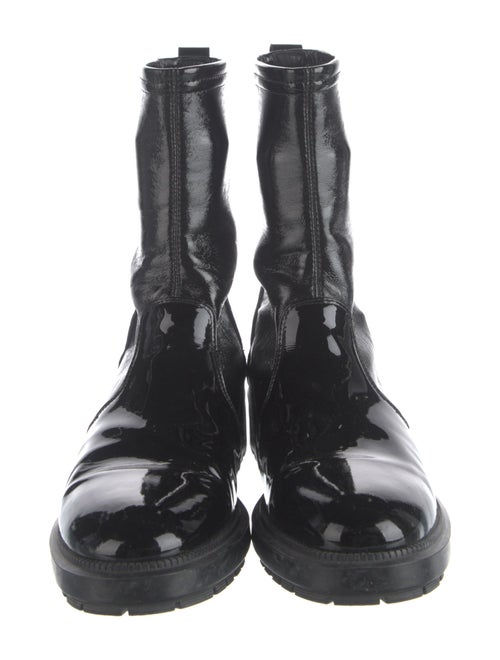 Aquatalia Patent Leather Combat Boots
