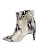 Aquatalia Leather Animal Print Boots