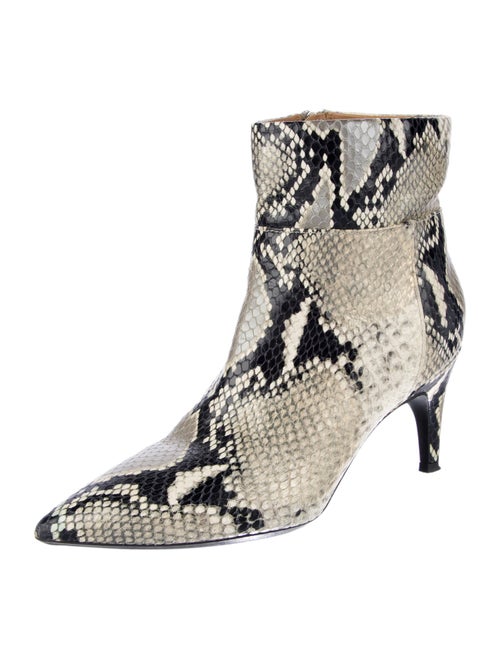 Aquatalia Leather Animal Print Boots