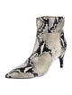 Aquatalia Leather Animal Print Boots