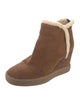 Aquatalia Suede Fur Trim Boots