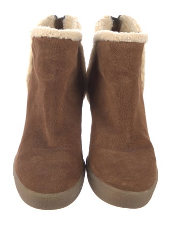 Aquatalia Suede Fur Trim Boots