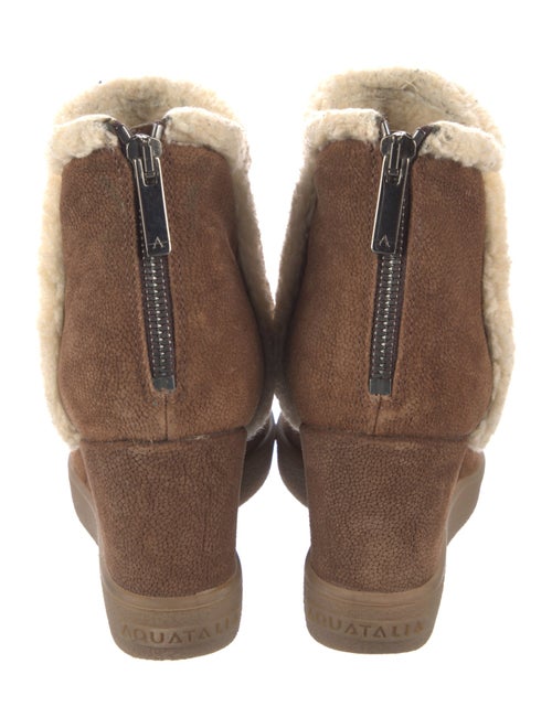 Aquatalia Suede Fur Trim Boots