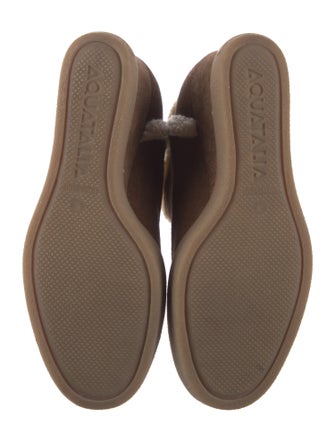 Aquatalia Suede Fur Trim Boots