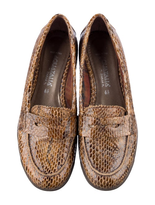 Aquatalia Lizard Animal Print Loafers