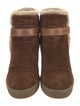 Aquatalia Suede Faux Fur Trim Boots