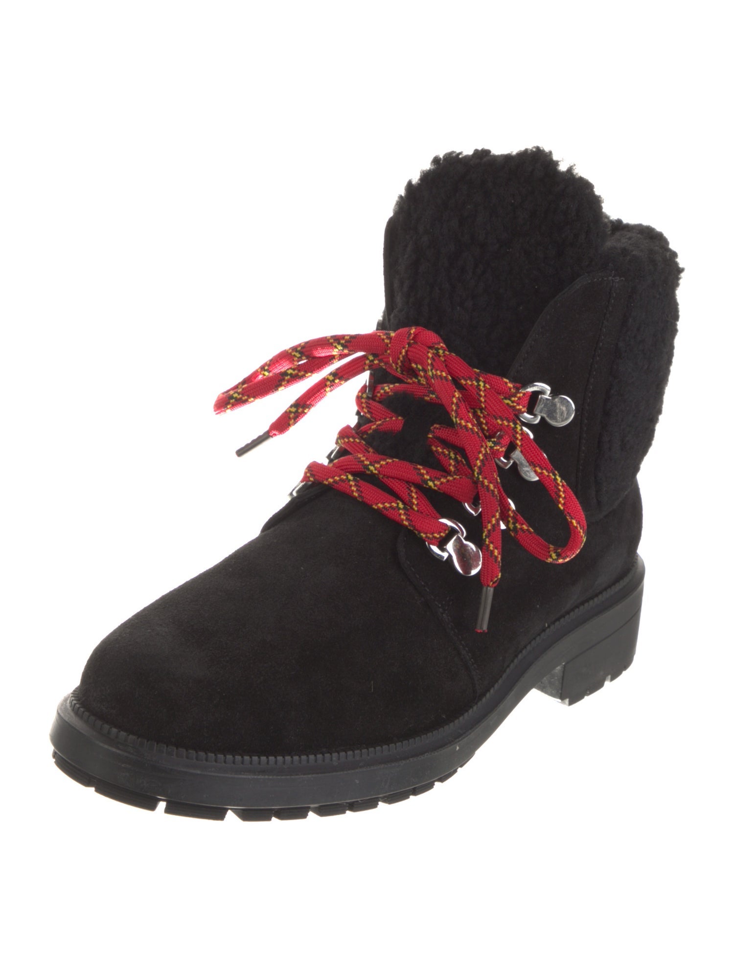 Aquatalia Suede Printed Combat Boots