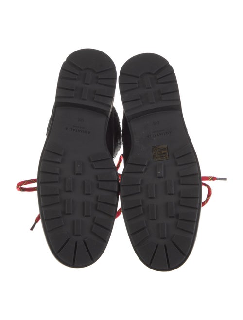 Aquatalia Suede Printed Combat Boots