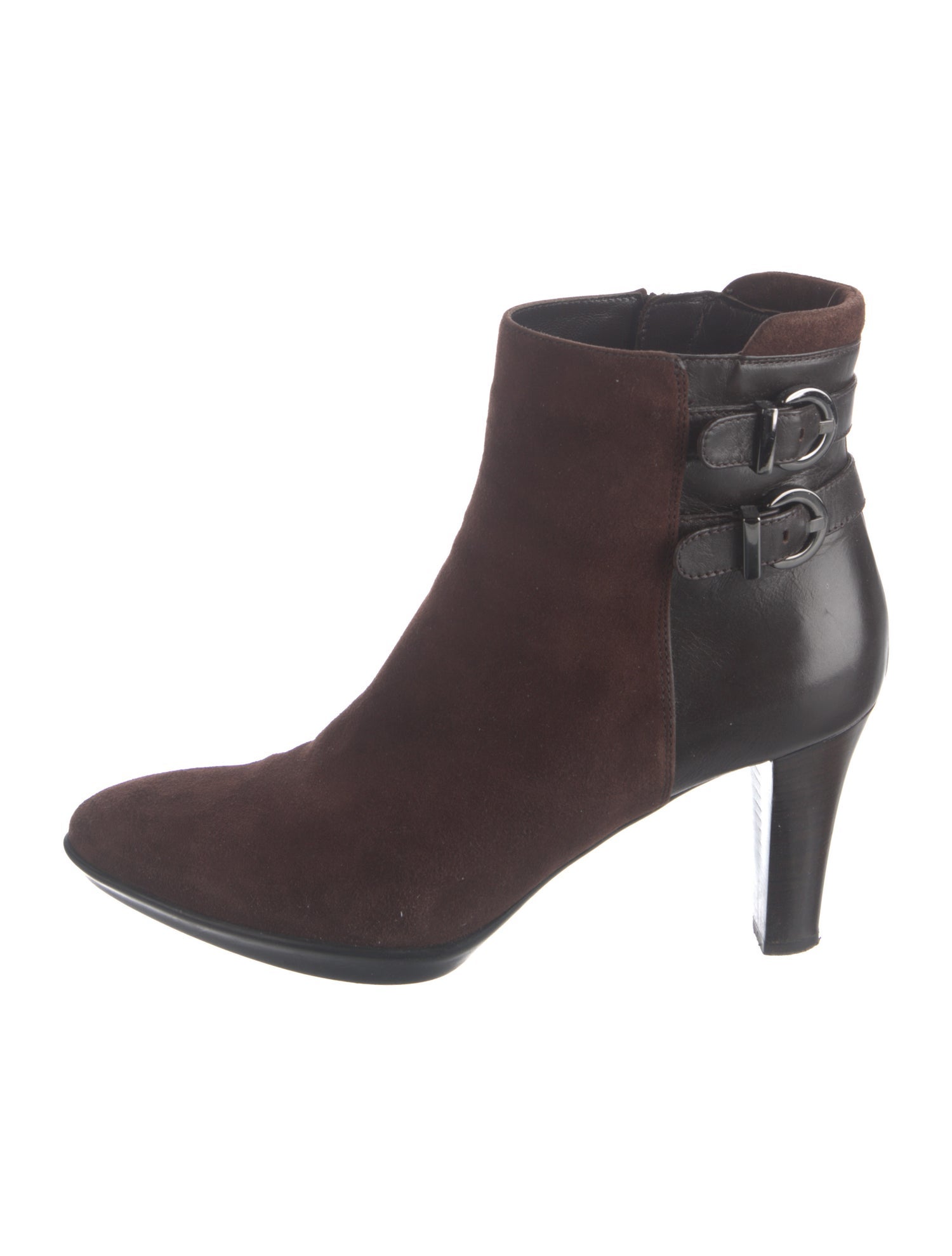 Aquatalia Suede Colorblock Pattern Boots