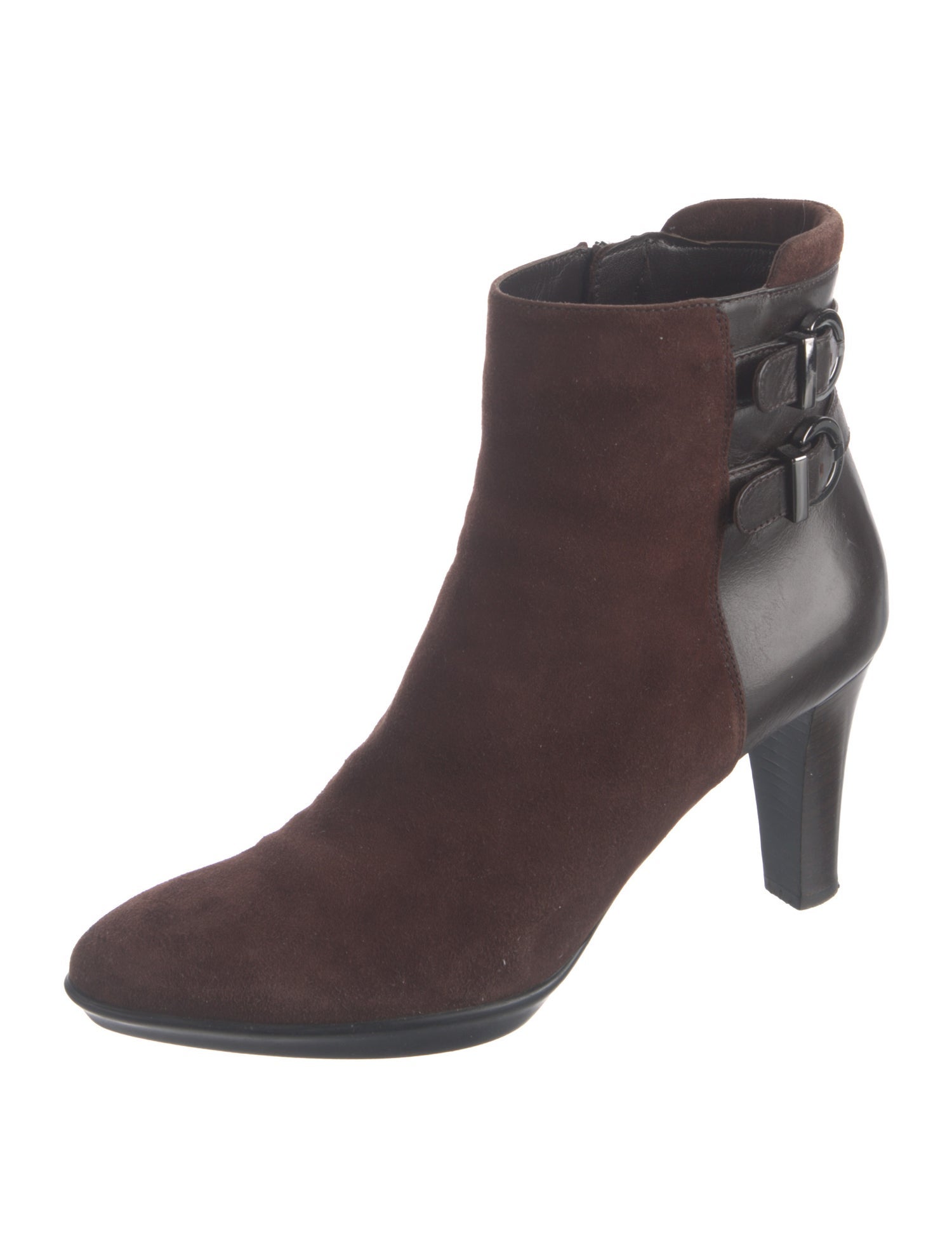 Aquatalia Suede Colorblock Pattern Boots