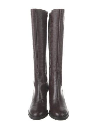 Aquatalia Embossed Leather Riding Boots