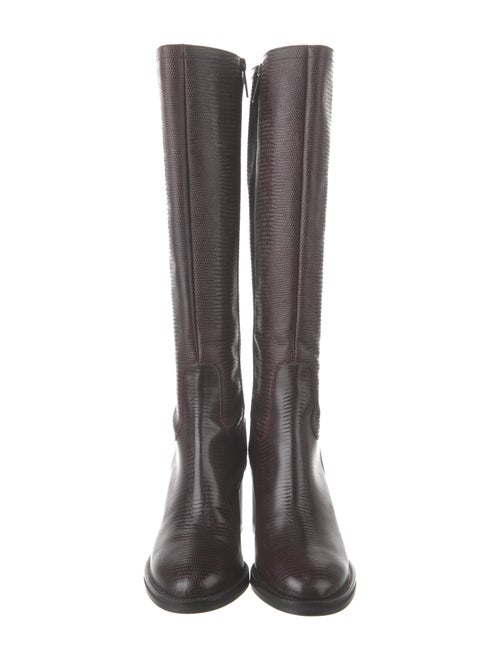 Aquatalia Embossed Leather Riding Boots
