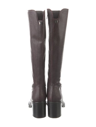 Aquatalia Embossed Leather Riding Boots