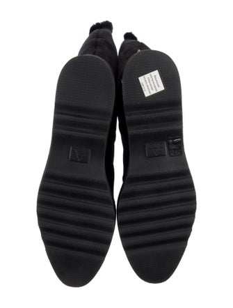 Aquatalia Suede Faux Fur Trim Boots