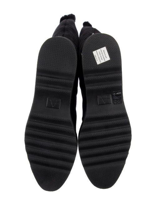 Aquatalia Suede Faux Fur Trim Boots